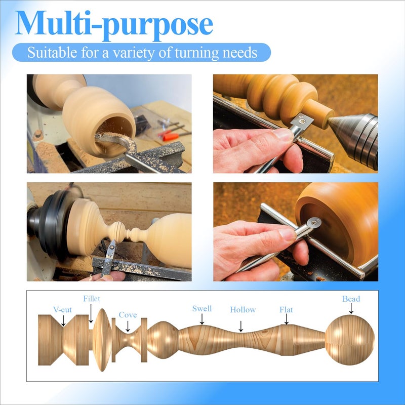 Asieg Tool 60x 12 x 1.5mm 2-3/8 inch Carbide Inserts Cutter Blades Paint Scraper 2 Edges for Woodworking Surfacing Groove Helical Planer Cutter Heads and Hand Hold Scraper 10pcs - Image 5